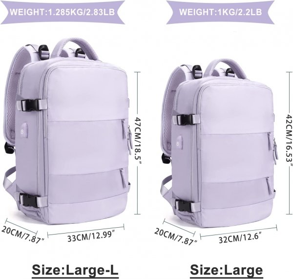 Large Travel Backpack Women, Laptop with USB Charging Port Backpack