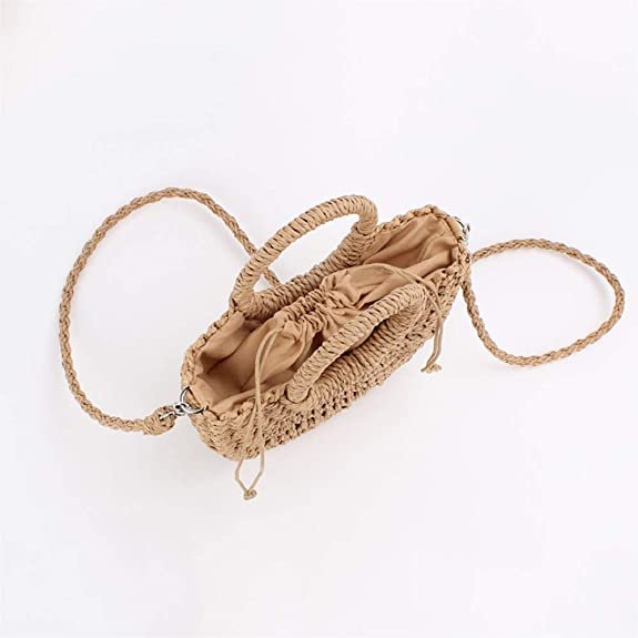 Mini Semi-circle Rattan Straw Bag