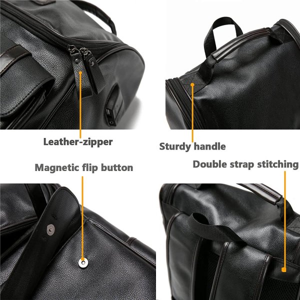 Vintage Leather Backpack Business Leather Laptop Backpack